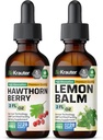 BIO KRAUTER Hawthorn Tinktur 2 Fl. Oz. & Zitronenbalsam Tinktur 2 Fl. Oz.