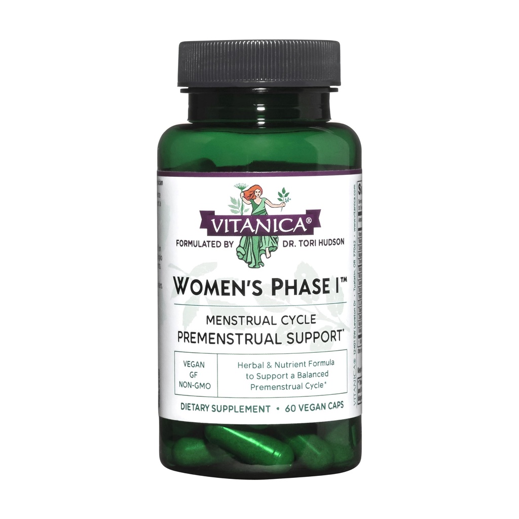 Vitanica Frauen Phase I, Premenstrual Support, Vegan, 60 Kapseln