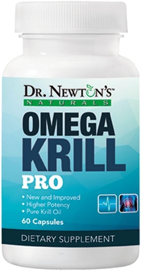 Dr. Newton’s Naturals OmegaKrill Pro EPA & DHA, Omega 3, Pristine Krill Oil – Brain, Joints, Eyes - 60 Softgels