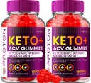 (2 Pack) Proton Keto ACV Gummies Avanzato, Proton Keto + ACV Gummies 1000mg, Proton Keto+ACV Vitamina B12 (120 Gummies)