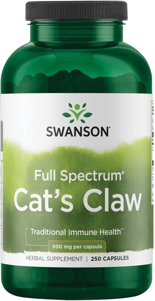 Swanson Full Specturm Cat's Claw - Supporto antiossidante - Supporto movimento & flessibilità 500 mg 250 capsule