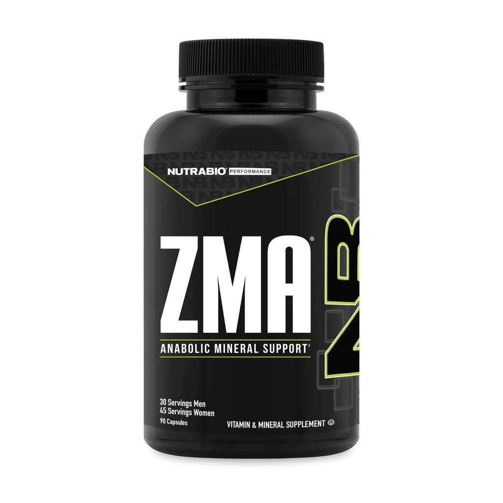 NutraBio ZMA Suppléments pour les hommes et les femmes- Suppléments de magnésium de zinc pour soutenir les niveaux d'hormone -Sleep- Récupération musculaire-Immune Santé 90 Compte