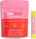 MIXHERS Hertime PMS - Supporta la salute ormonale per le donne - Supporta un ciclo mestruale sano - con minerali, radici di peonia, ginseng siberiano - Sugar-Free - 15 Bevande Packets - Peach Lemonade