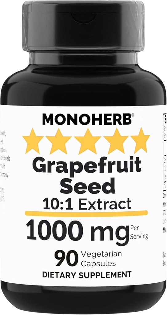 MONOHERB Grapefruit Seed Extract 1000 mg - 90 Vegetarische Kapseln
