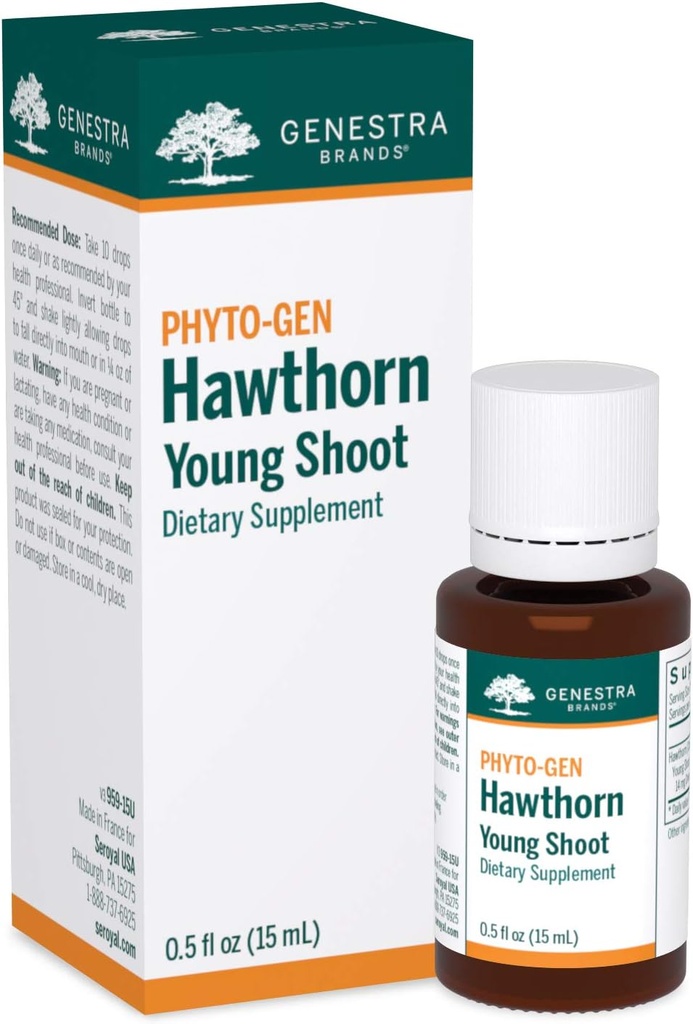Genestra Marken Hawthorn Young Shoot | Kräuterergänzung | 0.5 fl. oz.