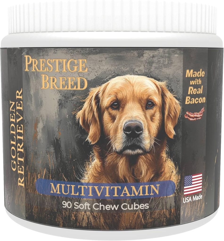 Multivitamine, Balanced Nutrition für Ihr Golden Retriever, 90 Count, Made in USA mit Real Bacon