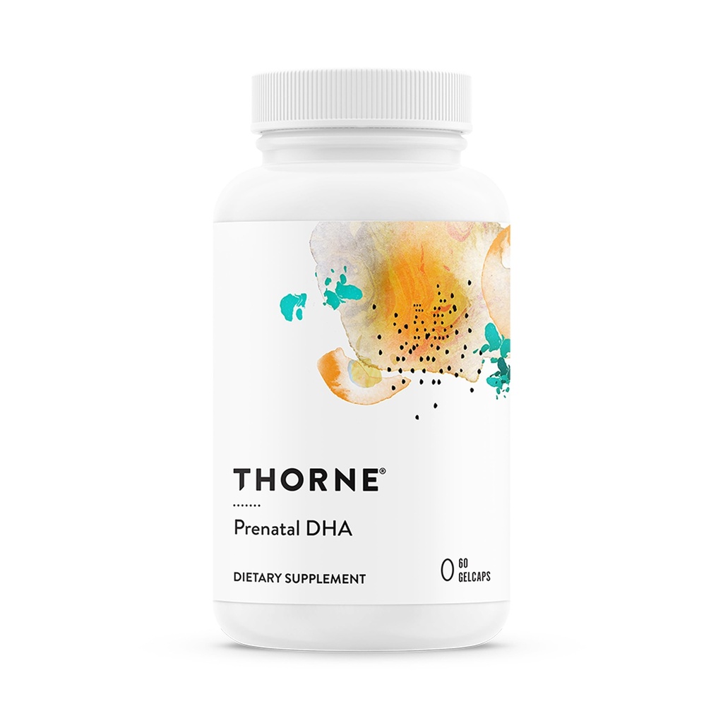 THORNE - Prenatal DHA - 650 mg DHA und 200 mg EPA - Unterstützt Babys Gehirn & Nervous Systementwicklung von Schwangerschaft bis Pflege* - 30 Servietten