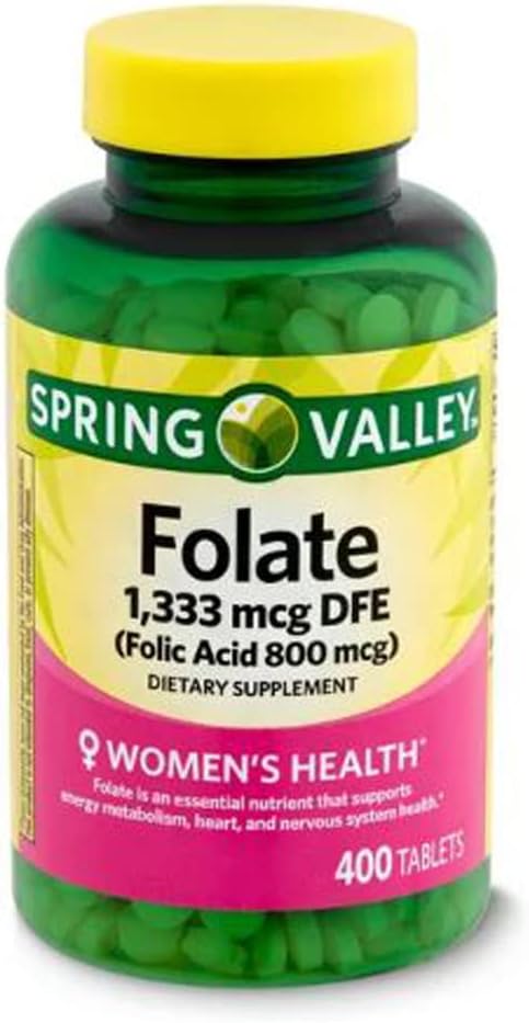Spring Valley Folate Integratore alimentare, 1,333 mcg, 400 Conte
