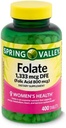 Spring Valley Folate Integratore alimentare, 1,333 mcg, 400 Conte