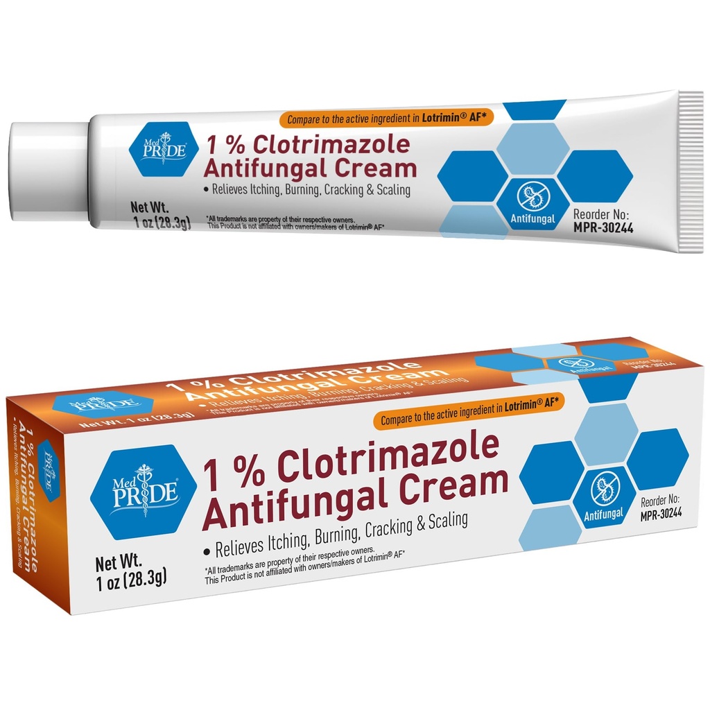 MED PRIDE 1% Clotrimazol Antifungal Creme 1oz- Pilz Hautpflege Behandlung mit - Jock Itch Körper Salbe - Kämpfe Infektion, Sweat Rash, Athleten Fuß, Ringworm & Relieves Itching, Burning