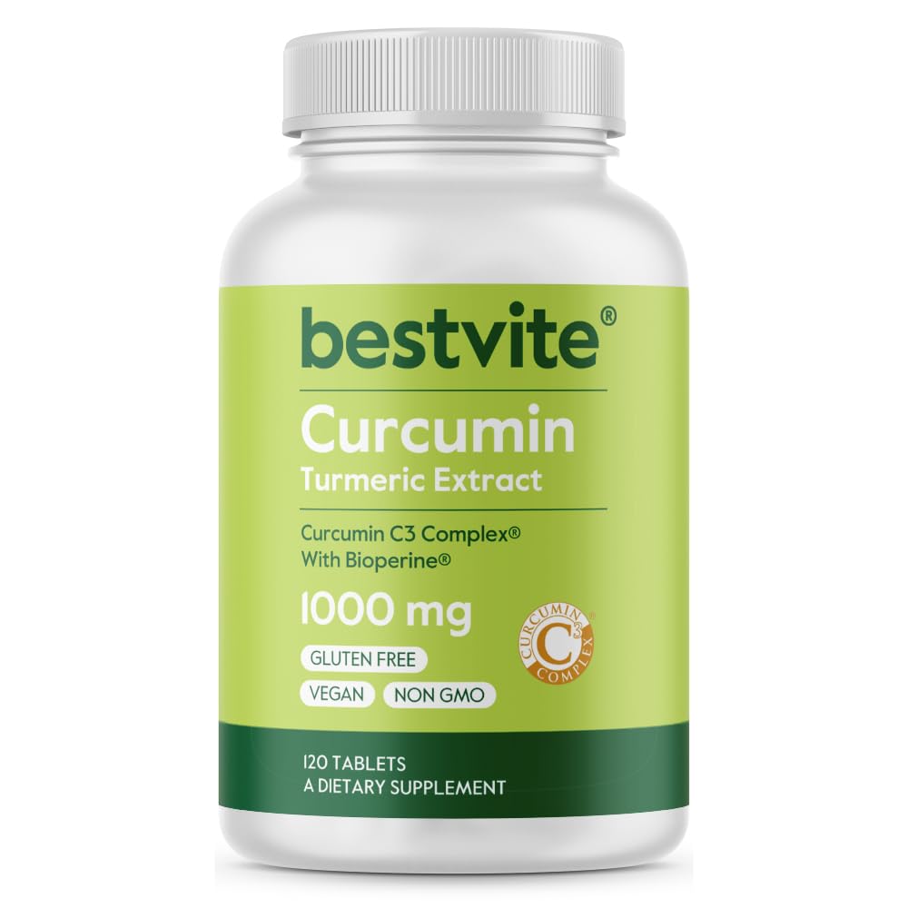 Curcumin 1000mg (Turmeric)(120 Tabletten) Hergestellt mit Curcumin C3 Complex & Bioperine - Standardisiert auf 95% Curcuminoide - Vegan