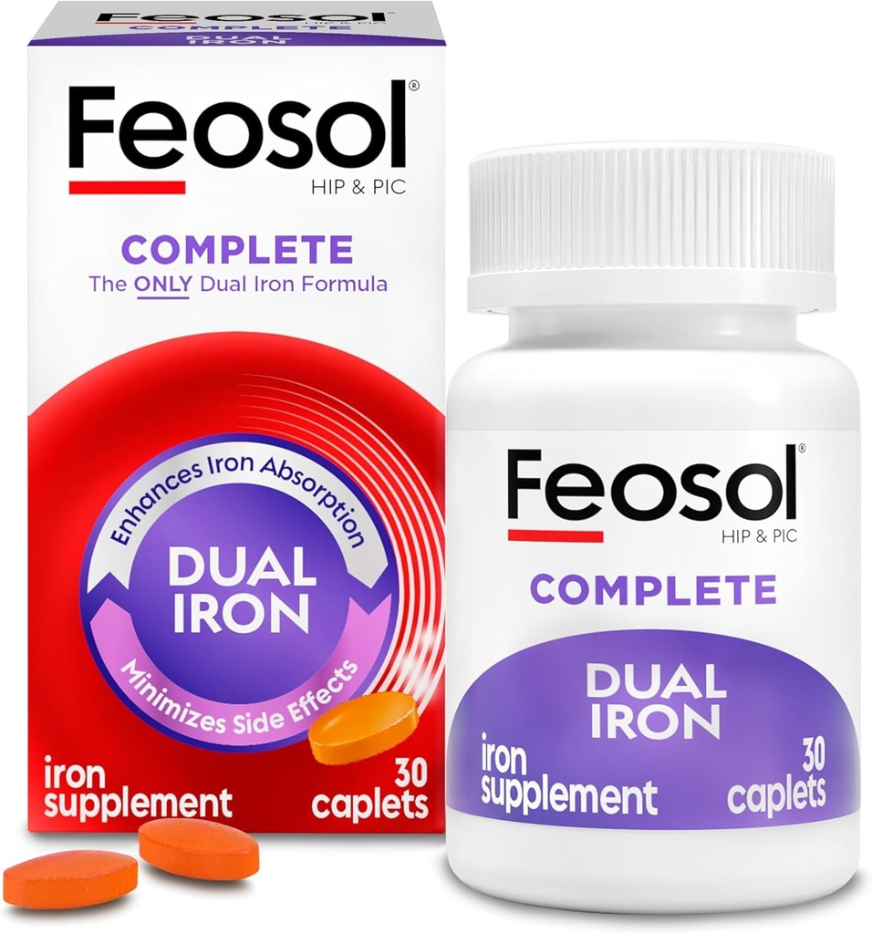 Feosol Komplett mit Bifera Iron 30 Caplets (3 Pack)