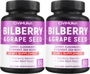 Bilberry Capsules con Bilberry, Seme di Uva, Carrot, Elderberry e Altro - 120 Capsule Forr 4 Mesi di Alimentazione (Pack of 2)