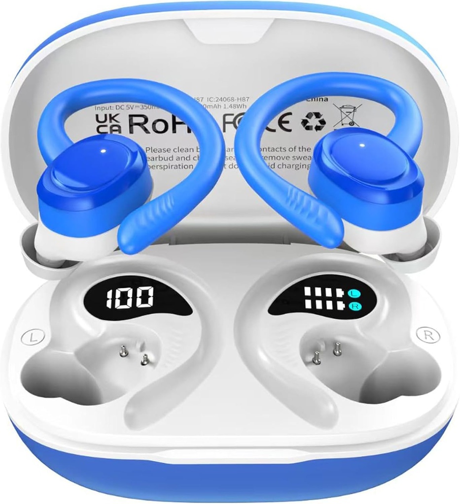 Earbud wireless Bluetooth Ear Bud, LED Display IPX7 impermeabile