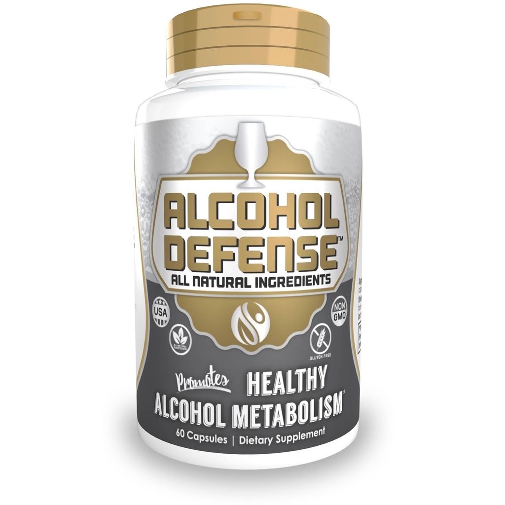 Alkoholverteidigung Kapseln | 60 Count | Fördert gesunde Alkohol Metabolismus | Enthält Dihydromyricetin, Ginger Extract