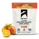 100% klar Whey Protein Pulver - Post Workout, Zero Künstliche Aromen & Süßungsmittel, Glutenfrei, 5.5g BCAA, 2.1g Leucine, Essential Amino Acids, Orange Mango, 20 Portionen