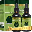 Go Nutrients Selen 200 mcg Supplement | Go Nutrients Nascent Iodine Supplement | High Potency Liquid Drops - Nicht-GVO, glutenfrei