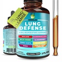 8 in 1 Lung Defense Kräuterextrakt, Blend (Mullein-Marshmallow-OSHA-Wild Cherry-Elderberry-Yerba Santa-Olive Leaf-ACV) Lung Cleanse, Respiratory & Immune System Unterstützung. Flüssige Ergänzung 2 OZ