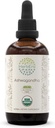 HerbEra Ashwagandha B120 Teinture d'extrait de plantes sans alcool, surconcentré USDA biologique (Shui Qie, Ginseng indien, Withania Somnifera) 4 fl oz