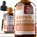Rejuvica Salute Attivo Ashwagandha 4oz XL Super Size - Advanced Liquid Supplement Tincture - Withania Somnifera Extract Drops - Ashwagandha Roots Only - Naturally Occurring Withanolides