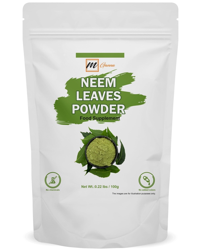 100% natürliche Neem Blatt/Azadirachta Indica Pulver Ayurvedic Kräuter für Haut, Haarpflege und kosmetische Formulierungen 100 GMS / 0,22 LBS