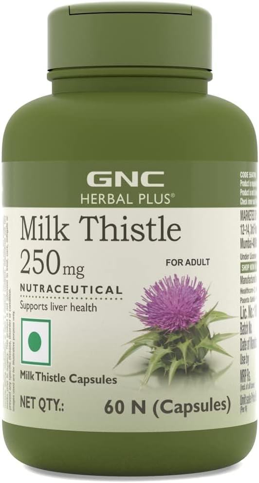 Sheltr Herbal Plus Milk Thistle 250 mg - 60 Capsules (Pack of 1)
