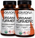 Pomona Wellness Organic Turmeric Supplement 2100 mg, USDA Organic, Non-GMO, Vegan, Kurkuma mit schwarzem Pfeffer für Absorption, für Gelenkunterstützung und Immunität, 240 Tabletten (2 Pack)