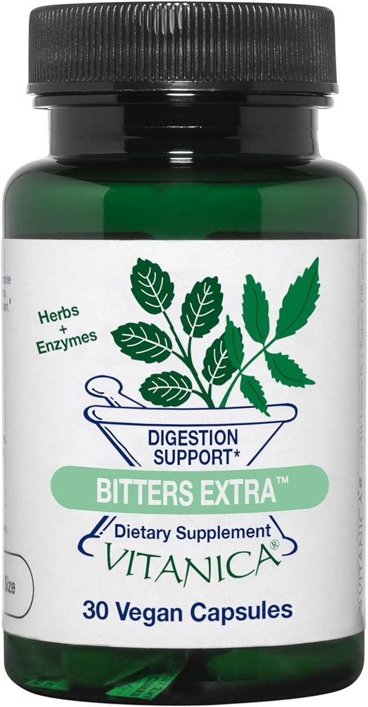Vitanica Bitters Extra, Verdauungsunterstützung, Vegan, 30 Kapseln