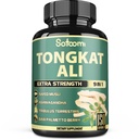 Satoomi 9in1 Tongkat Ali Root Extract 200:1 - Ashwagandha, Tribulus Terrestris - 150 Kapseln für 5 Monate - Support Strength, Energy & Healthy Immune