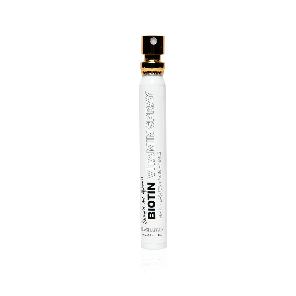 Lash Affair Biotin Ergänzung Vitamine für Haar Haut und Nägel Wachstum, Vegan Biotin Mund Spray mit Vitamin C, E, Eisen und Aminosäuren, Glutenfrei, Cruelty-Free, Made in USA