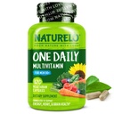 NATURELO Hommes Multivitamines pour les hommes 50+ - Une multivitamine quotidienne pour les hommes avec des vitamines, des minéraux et des aliments organiques entiers, stimuler l'énergie et la santé, non-OGM, 120 capsules végétariennes