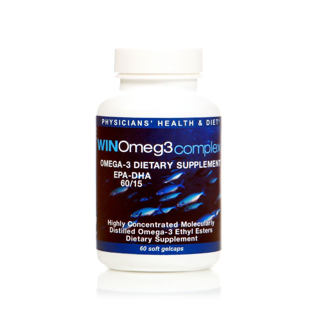 WINOMEG3complexe 60/15 EPA - DHA Pharmaceutical-Grade Omega 3 (60 Count/30 portions) 1080mg EPA
