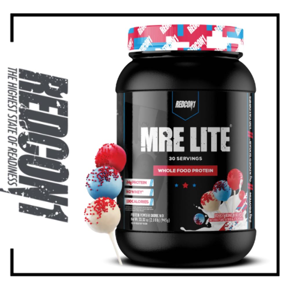 Redcon1 MRE Lite Whole Food Low-Carb Meal Ersatz-Protein-Pulver - Rocket Bomb Cake Pop (2.11 Lbs. / 30 Servierungen)