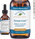 Native Heilmittel Sweat-Less - Natürliche homöopathische Formel für übermäßiges Schwitzen, Schweißen und Schwindigkeit - 59 mL