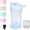 D.Y.A 16oz Shaker Bottiglia,Leak Proof Sports Shaker Cups for Protein Shakes, Bottiglia per pre allenamento e viaggio per andare,BPA Free & Easy Clean Protein Shaker Bottiglia, blu