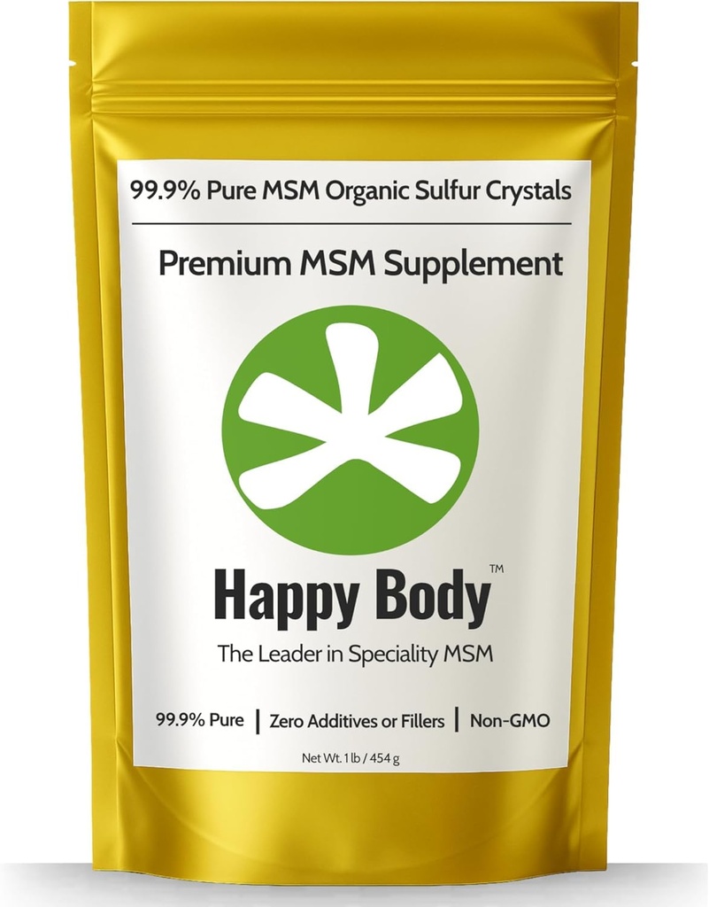 Bio Schwefelkristalle - 99% reine MSM Kristalle, Premium MSM Supplement - Ausgezeichnete Qualität und Absorption. 1 LB Pack.