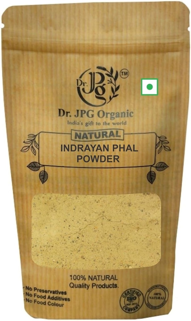 Generico ATS Indrayan Phal Powder Natural (Citrullus Colocynthis) (200g) | Certificato ISO | FSSAI Certificato.. (Pacchetto di 1)