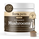 Integratore di funghi per cani e gatti con tacchino - USDA Organic - Supporto cognitivo e immunitario - Migliora la funzione del fegato - Supporta un Gut sano - Polvere - 120 Scoops