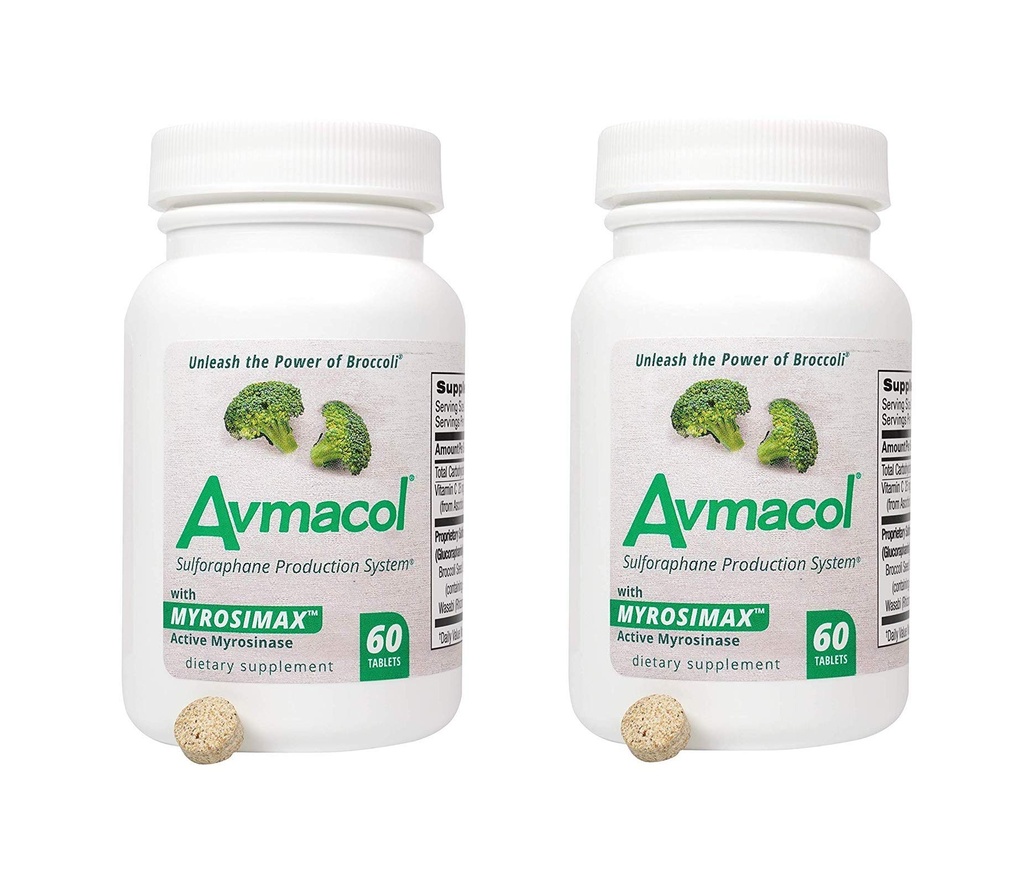 AVMACOL® (120) 2 Bottiglia Valore Sulforaphane Supplemento con Myrosinase