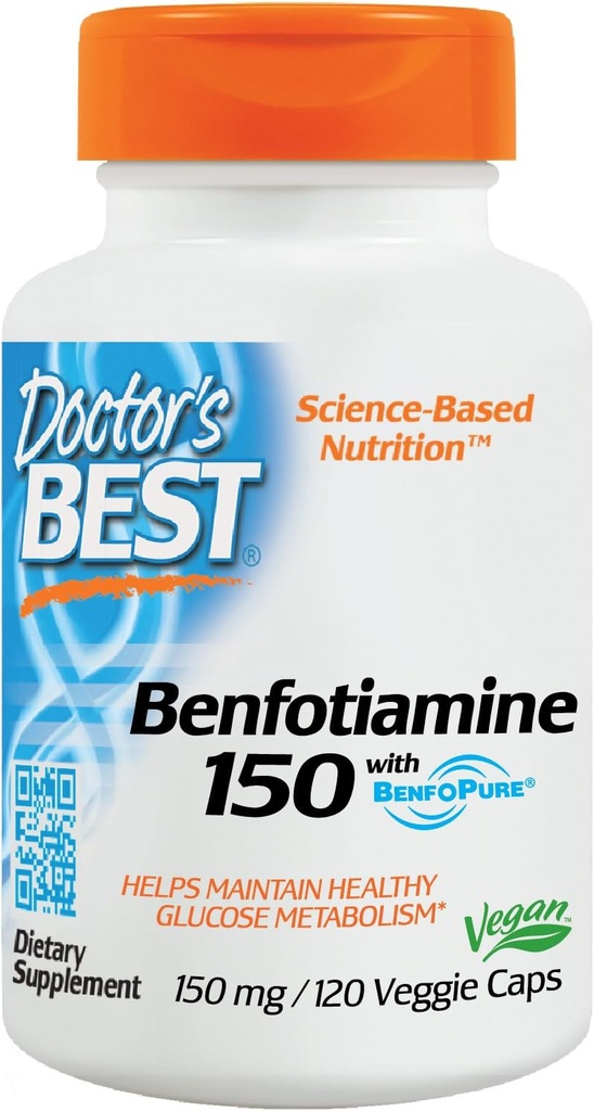 Migliore Benfotiamina del medico capsule vegetali, 150 mg, 120 conte