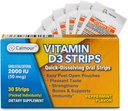 Bandes de vitamine D3 30 Pack de 2000 UI Dissolvables par voie orale D3 Bandes de vitamine.