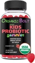 USDA Organic & Vegan Kids Probiotics Gummies 30 Serve, 2.5 miliardi di CFU, Gluten & Gelatin Free | Probiotici naturali per bambini