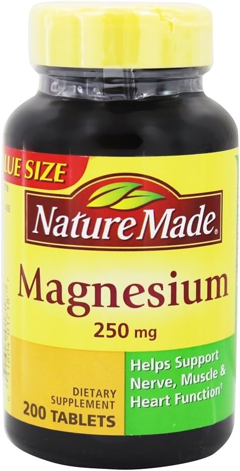 Naturgemachtes Magnesiumoxid 250 mg, Nahrungsergänzungsmittel für Muskelunterstützung, 200 Tabletten (Pack mit 3)