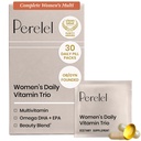 Perelel Womens Daily Vitamin Trio, Multivitamin, Omega 3 Dha + EPA, & Beauty Blend Supplements per Nutrient Support & Global Wellness, Soy, Dairy & Gluten Free Non GMO Formula, 30 Daily Pill Packs