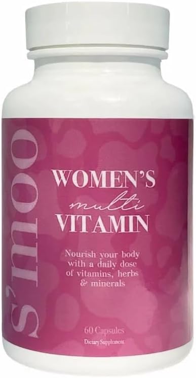 S'moo Multivitamina femminile | PCOS Multivitamina, equilibrio ormone per le donne, integratori fertilità per le donne, supplemento di ovulazione, salute ovarica (30 Serve)
