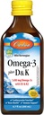 Carlson - Omega-3 + D & K, 1430 mg omega-3s, 2000 IU (50 mcg) D3, 90 mcg K2 als MK-7, Herzgesundheit, Knochenunterstützung, Zitronen, 200 mL