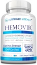 Approved Science Hemovir - Hemorrhoid Support Supplement - Witch Hazel, Horse Chestnut - 45 Capsules - 1 Bottle - Vegan