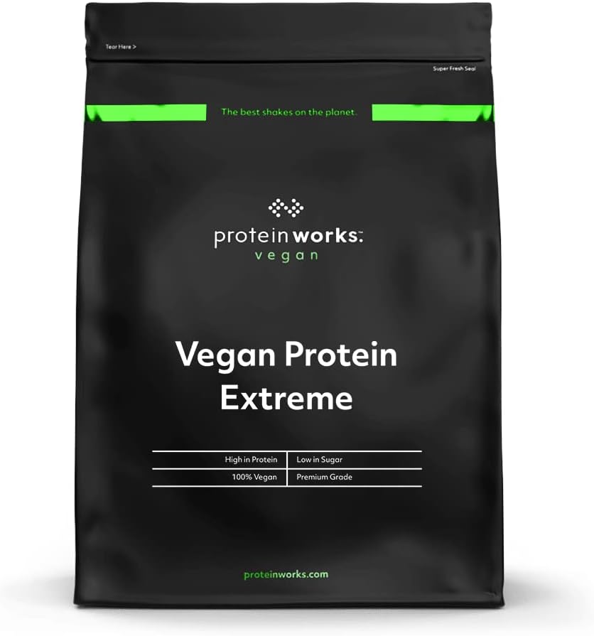 Protein Works - Vegan Protein Extreme | High Protein Powder | Plant Based Shake | Strawberries 'n' Cream | 2,20 Pounds