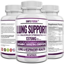 Integratore di supporto polmonare per la pulizia polmonare e disintossicazione, formula completa - Quercetina con vitamina C K2 e 500 mg Cordyceps per la salute polmonare, supporto respiratorio e bronchiale, 60 capsule