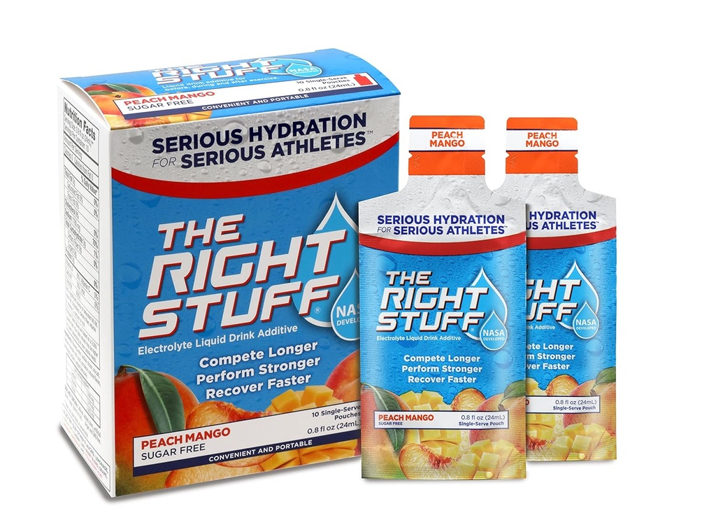 The Right Stuff Elektrolyt Getränkekonzentrat - 10 Pouch Box - Peach Mango